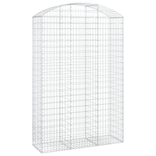 vidaXL íves horganyzott vas gabion kosár 150x50x220/240 cm (153461) kerti tárolás