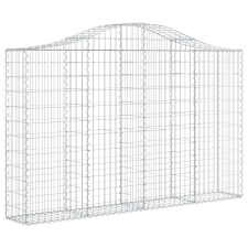 vidaXL íves horganyzott vas gabion kosár 200x30x120/140 cm (153386) kerti tárolás