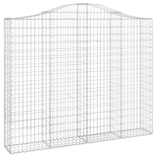 vidaXL íves horganyzott vas gabion kosár 200x30x160/180 cm (153388) kerti tárolás