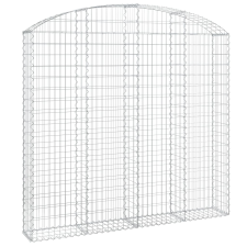 vidaXL íves horganyzott vas gabion kosár 200x30x180/200 cm kerti tárolás