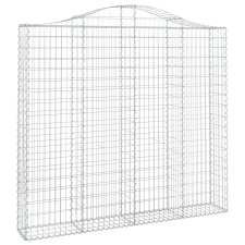 vidaXL íves horganyzott vas gabion kosár 200x30x180/200 cm (153389) kerti tárolás