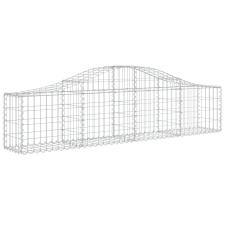 vidaXL íves horganyzott vas gabion kosár 200x30x40/60 cm (153382) kerti tárolás