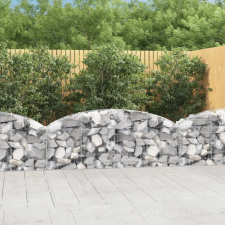 vidaXL íves horganyzott vas gabion kosár 200x30x60/80 cm kerti tárolás