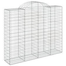 vidaXL íves horganyzott vas gabion kosár 200x50x160/180 cm (153498) kerti tárolás