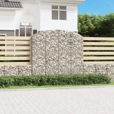 vidaXL íves horganyzott vas gabion kosár 200x50x180/200 cm bútor
