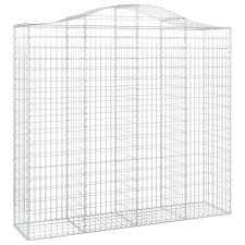 vidaXL íves horganyzott vas gabion kosár 200x50x180/200 cm (153399) kerti tárolás