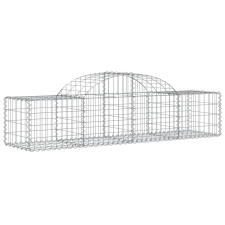 vidaXL íves horganyzott vas gabion kosár 200x50x40/60 cm (153492) kerti tárolás