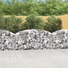 vidaXL íves horganyzott vas gabion kosár 200x50x80/100 cm kerti tárolás
