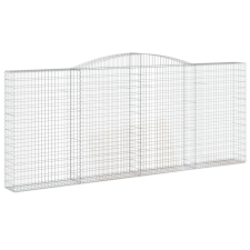 vidaXL íves horganyzott vas gabion kosár 400x30x160/180 cm (153528) kerti tárolás