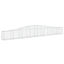 vidaXL íves horganyzott vas gabion kosár 400x30x40/60 cm (153402) kerti tárolás