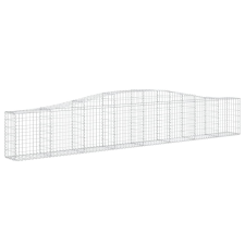 vidaXL íves horganyzott vas gabion kosár 400x30x60/80 cm (153403) kerti tárolás