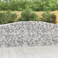 vidaXL íves horganyzott vas gabion kosár 400x50x100/120 cm kerti tárolás