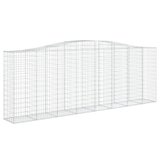 vidaXL íves horganyzott vas gabion kosár 400x50x140/160 cm (153417) kerti tárolás