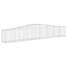 vidaXL íves horganyzott vas gabion kosár 400x50x60/80 cm (153413) kerti tárolás
