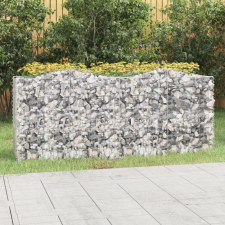 vidaXL íves horganyzott vas gabion magaságyás 200x50x100 cm kerti tárolás