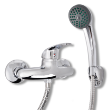 vidaXL Kádcsaptelep egy fogantyú csaptelep tömlő és zuhanyzó fej akasztó fürdőkellék