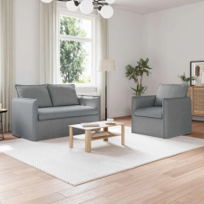 vidaXL Kanapé Szett 2 pcs Világosszürke 136 x 82 x 85 cm Szövet bútor