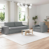 vidaXL Kanapé Szett 2 pcs Világosszürke 222 x 80 x 82 cm szövet