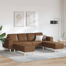 vidaXL Kanapé Szett 3 pcs Barna Műbőr velúr bútor