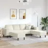 vidaXL Kanapé Szett 3 pcs Krém Bársony