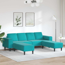 vidaXL Kanapé Szett 3 pcs Türkiz Bársony bútor