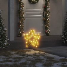vidaXL karácsonyi csillag fénydekoráció 3 cövekkel 50 LED 29 cm karácsonyfa izzósor