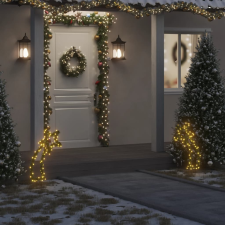 vidaXL karácsonyi hullócsillag fénydekoráció cövekkel 80 LED 62 cm karácsonyfa izzósor