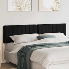 vidaXL Kárpitozott fejtámla Barna és fekete 180 cm Tömör fenyőfa ágy és ágykellék