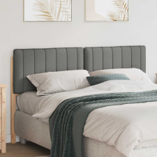 vidaXL Kárpitozott fejtámla fejtámlával Barna és Világosszürke 160 cm ágy és ágykellék