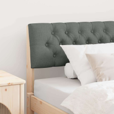 vidaXL Kárpitozott fejtámla Sötétszürke 100 cm Tömör fenyőfa ágy és ágykellék