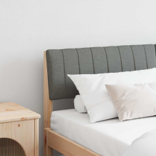 vidaXL Kárpitozott fejtámla Sötétszürke 150 cm Tömör fenyőfa ágy és ágykellék