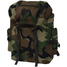 vidaXL katona stílusú hátizsák 65 L kamuflázs mintás túrahátizsák