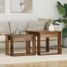  vidaXL Kávasztal Szett 2 pcs Öreg fa Faanyag bútor