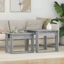  vidaXL Kávasztal Szett 2 pcs Szürke Sonoma Faanyag bútor