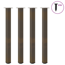 vidaXL Kávéasztal lábak 4 db Natural Steel 110-112 cm Acél bútor