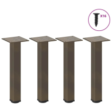 vidaXL Kávéasztal lábak 4 db Natural Steel 42-44 cm Acél bútor