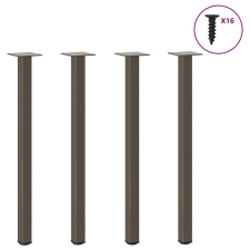 vidaXL Kávéasztal lábak 4 db természetes acél 72-74 cm acél bútor