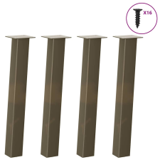 vidaXL Kávéasztal lábak 4 db természetes acél 72 cm acél bútor