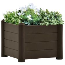 vidaXL Kávébarna kerti PP magaságyás 43 x 43 x 35 cm kerti dekoráció