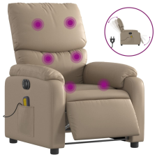 vidaXL kávészínű műbőr elektromos dönthető masszázsfotel (3204885) masszázsfotel
