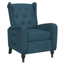 vidaXL Kék bársony dönthető fotel bútor