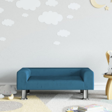 vidaXL kék bársony gyerekkanapé 70 x 45 x 26,5 cm gyermekbútor