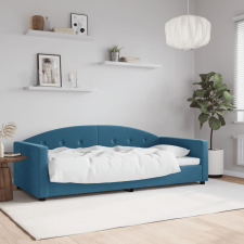 vidaXL kék bársony kanapéágy 90 x 200 cm ágy és ágykellék