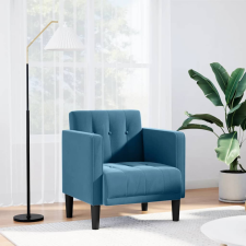 vidaXL Kék bársony kanapészék karfás szék 53 cm bútor