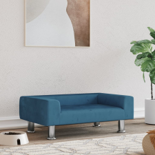 vidaXL kék bársony kutyaágy 70 x 45 x 26,5 cm szállítóbox, fekhely kutyáknak
