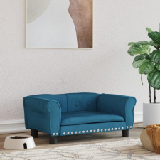 vidaXL kék bársony kutyaágy 70 x 45 x 30 cm szállítóbox, fekhely kutyáknak