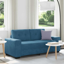 vidaXL kék bársony loveseat kanapé 140 cm bútor
