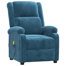 vidaXL kék bársony masszázsfotel (342420) masszázsfotel