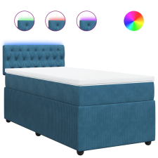 vidaXL kék bársony rugós ágy matraccal 80 x 200 cm (3289900) ágy és ágykellék