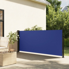 vidaXL kék behúzható oldalsó napellenző 140 x 600 cm kerti bútor